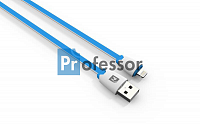 USB кабель PROFESSOR MY-441 (синий) для iPhone 5; 6; 7