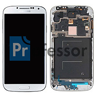 Дисплей Samsung i9500 (S4) с тачскрином в рамке белый Amoled
