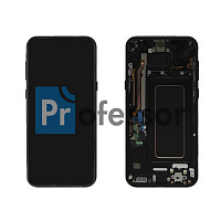 Дисплей Samsung G955 (S8 Plus) с тачскрином в рамке черный (засвет)