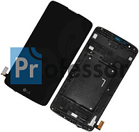 Дисплей LG K8 (K350) с тачскрином в рамке черный