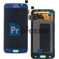 Дисплей Samsung G920 (S6) с тачскрином в рамке синий Oled