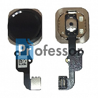 Шлейф iPhone 6 Plus / 6 (821-2441) кнопка Home черный (СТ)