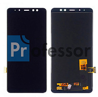 Дисплей Samsung A730 (A8 Plus 2018) с тачскрином черный (переклейка)