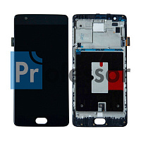 Дисплей OnePlus 3 / 3T с тачскрином в рамке черный