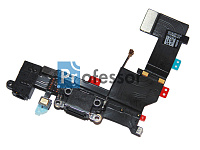 Шлейф iPhone 5S (821-1667-A) разъем зарядки / разъем гарнитуры / микрофон / черный