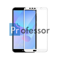 Стекло защитное полное Huawei Honor 7C / 7A Pro / Y6 2018 / Y6 Prime 2018 белый (Full)