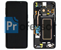 Дисплей Samsung G960 (S9) с тачскрином в рамке черный (засвет)