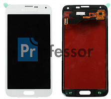 Дисплей Samsung G900 (S5 / i9600) с тачскрином белый OLED