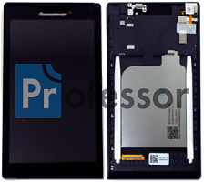 Дисплей Lenovo A7-10 / A7-20 (Idea Tab) с тачскрином в рамке черный