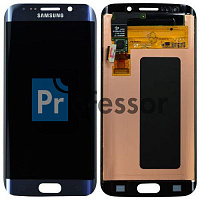 Дисплей Samsung G925 (S6 Edge) с тачскрином в рамке синий Oled