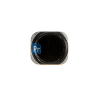 Кнопка Home iPhone 5 / 5C  как 5S черная (толкатель)