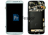 Дисплей Samsung i9200 (Mega 6.3) с тачскрином в рамке белый