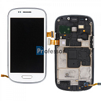 Дисплей Samsung i8190 (S3 mini) с тачскрином в рамке белый
