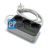 Фильтр сетевой LDNIO SE3631 + 6 USB портов на 3,4A 1,6м