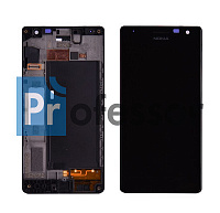 Дисплей Nokia Lumia 730 (rm 1040) с тачскрином в рамке черный